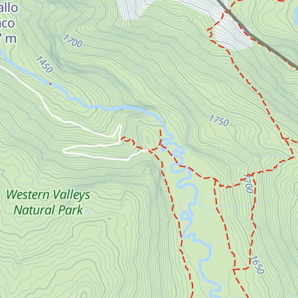Map of Refugio de Aguas Tuertas