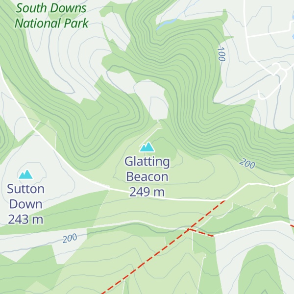 Map of Glatting Beacon