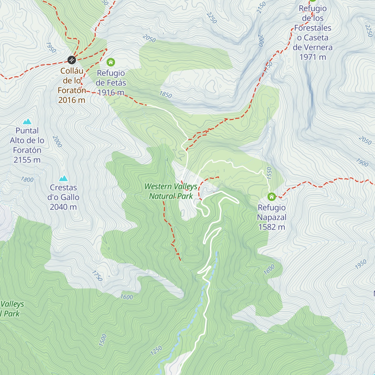 Refugio de Lizara map