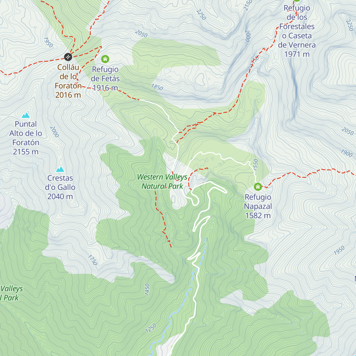 Refugio de Lizara map