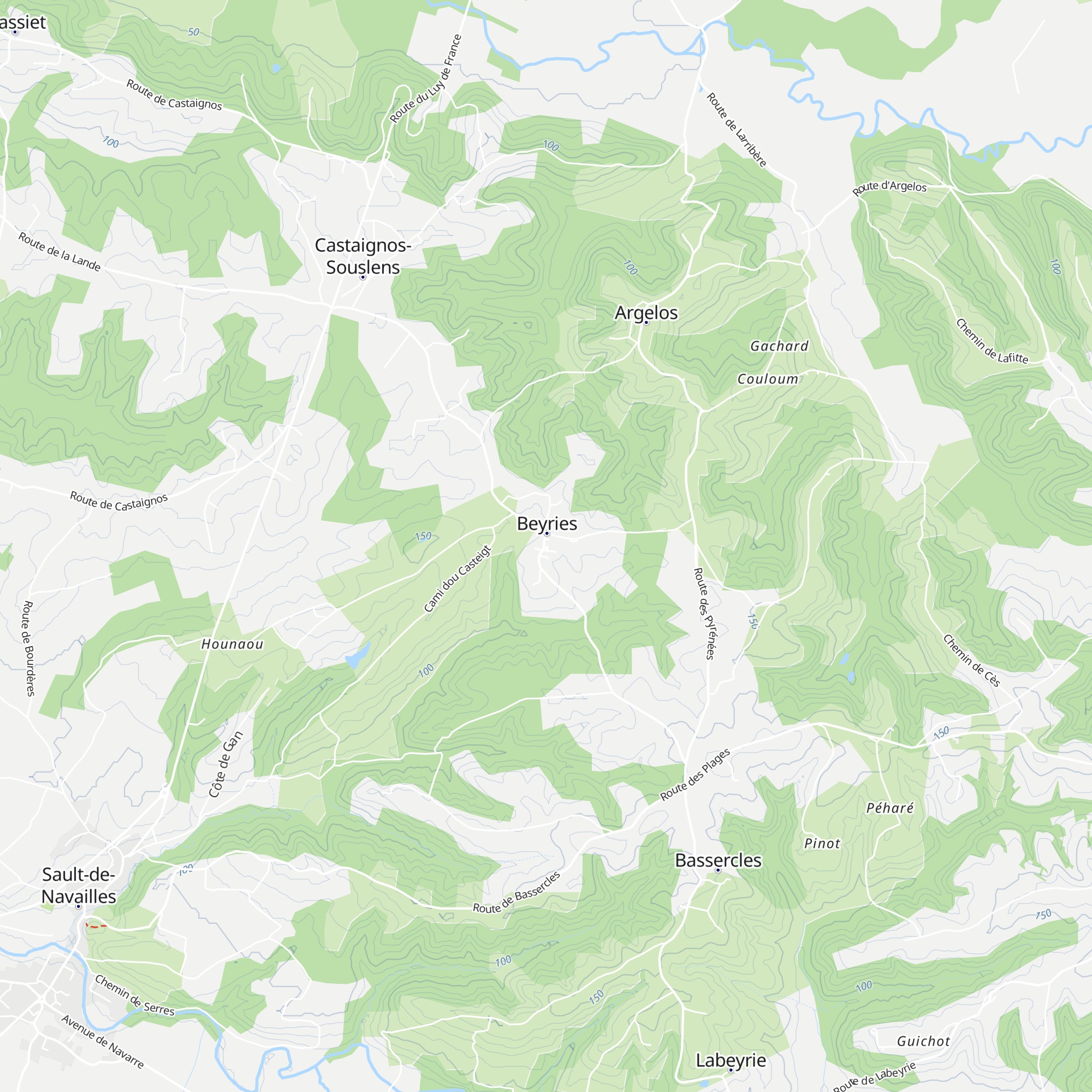 Refuge pèlerins map
