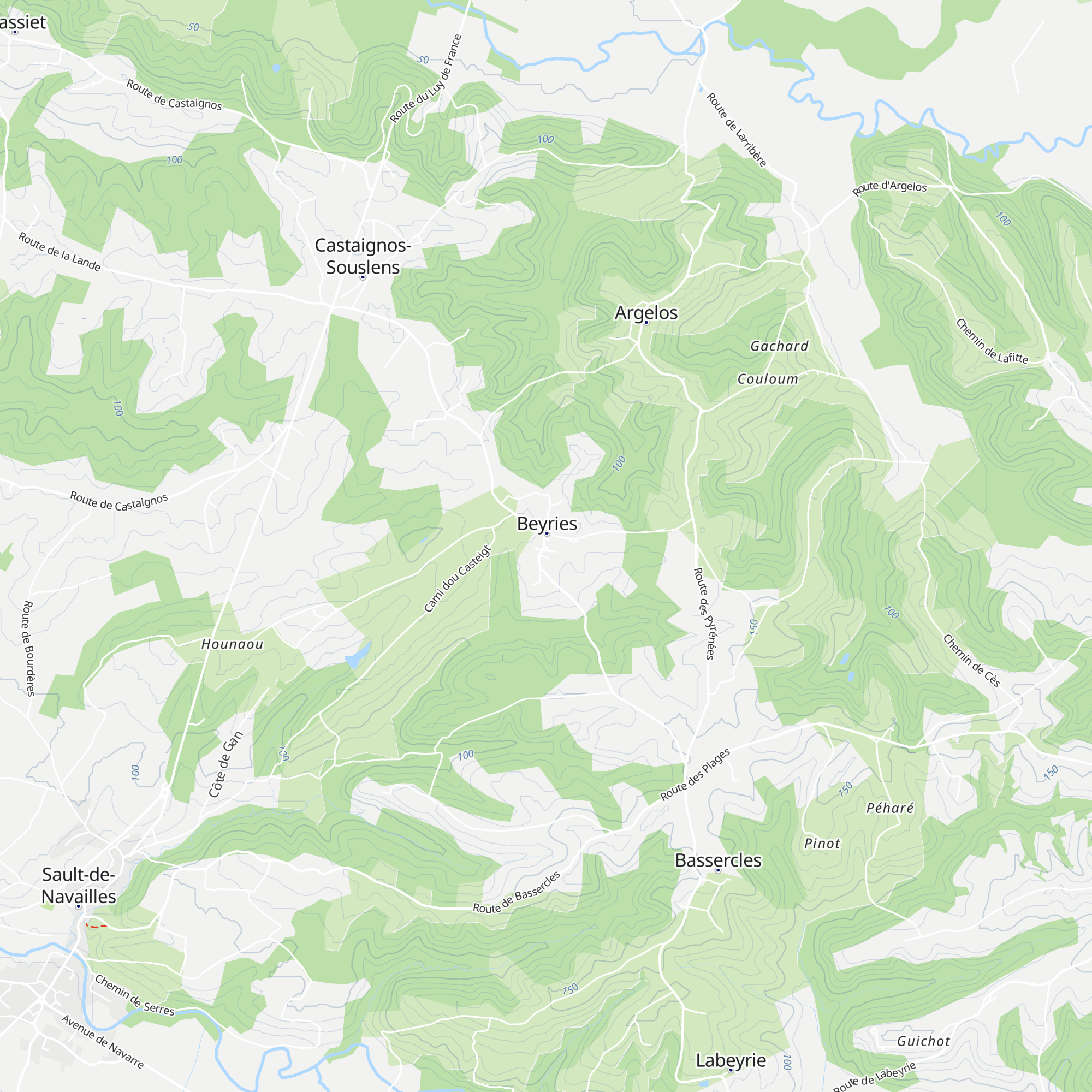 Refuge pèlerins map