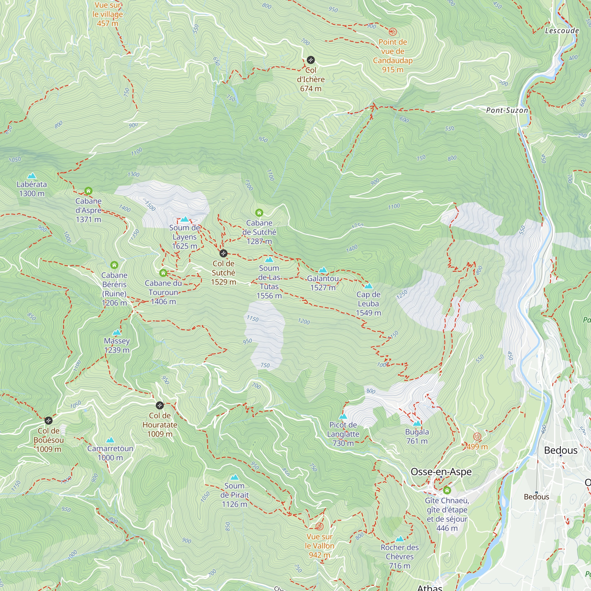 Cabane d'Arrès-de-Haut map