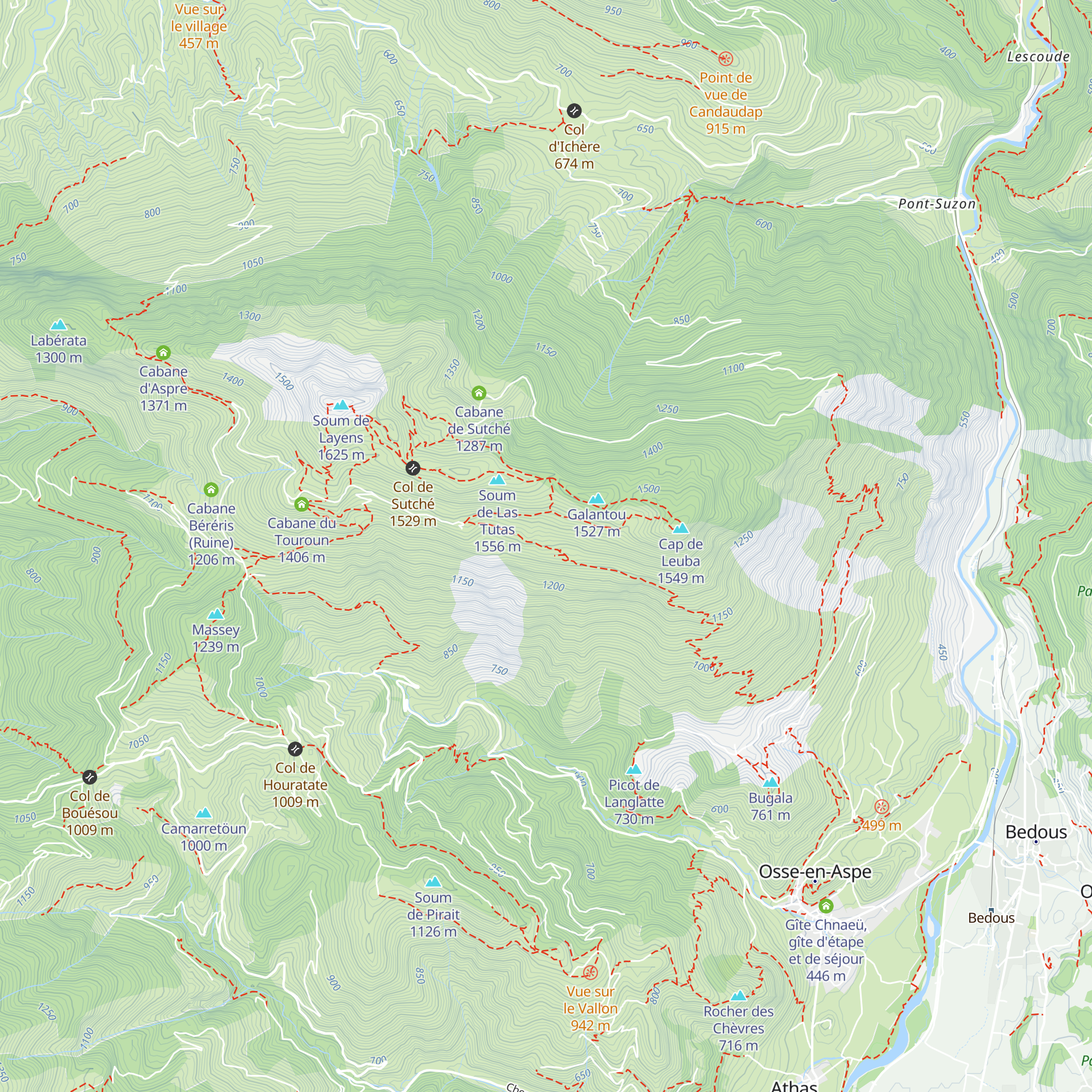 Cabane d'Arrès-de-Haut map
