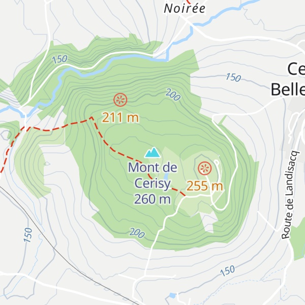 Map of Mont de Cerisy