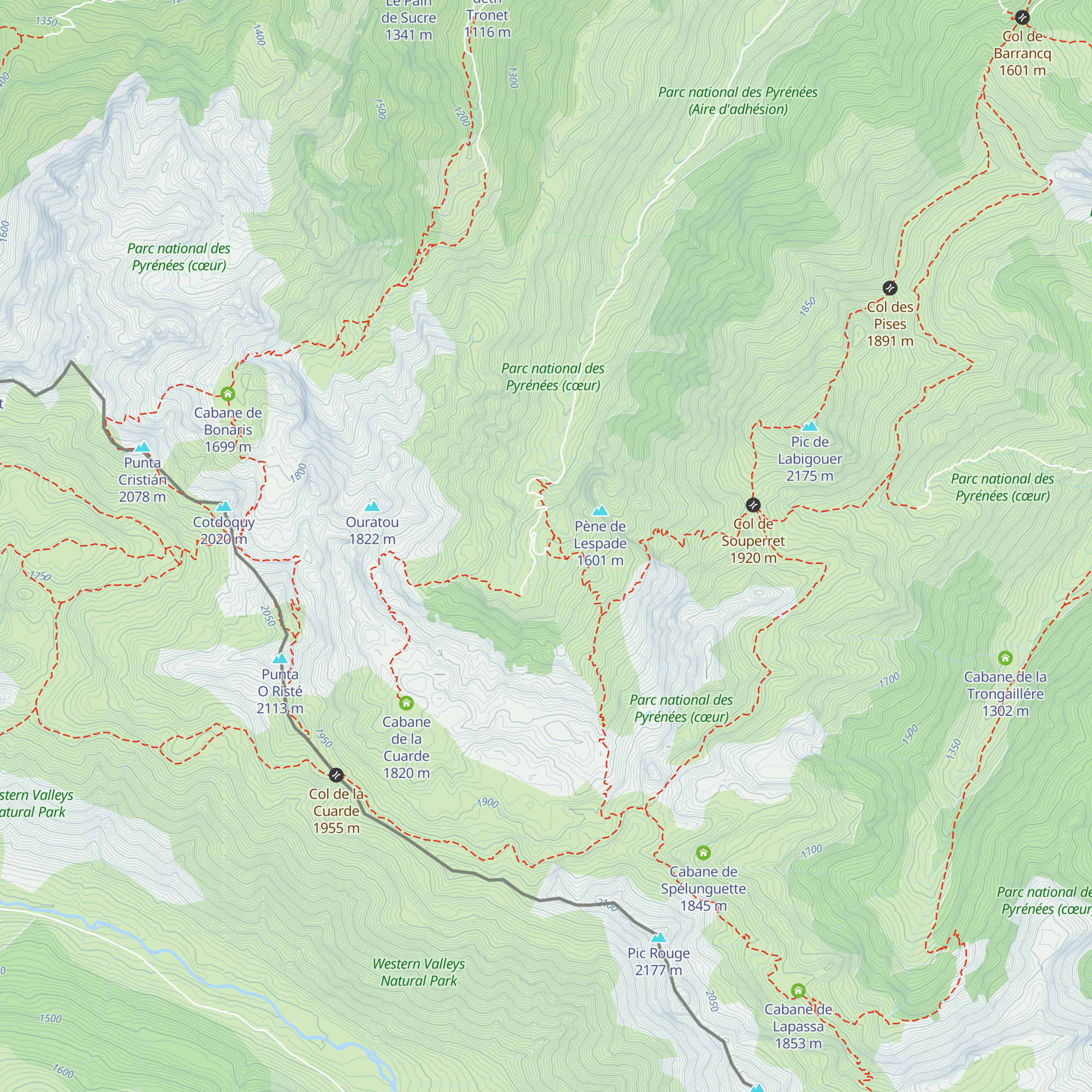 Cabane d'eth Caillaü map