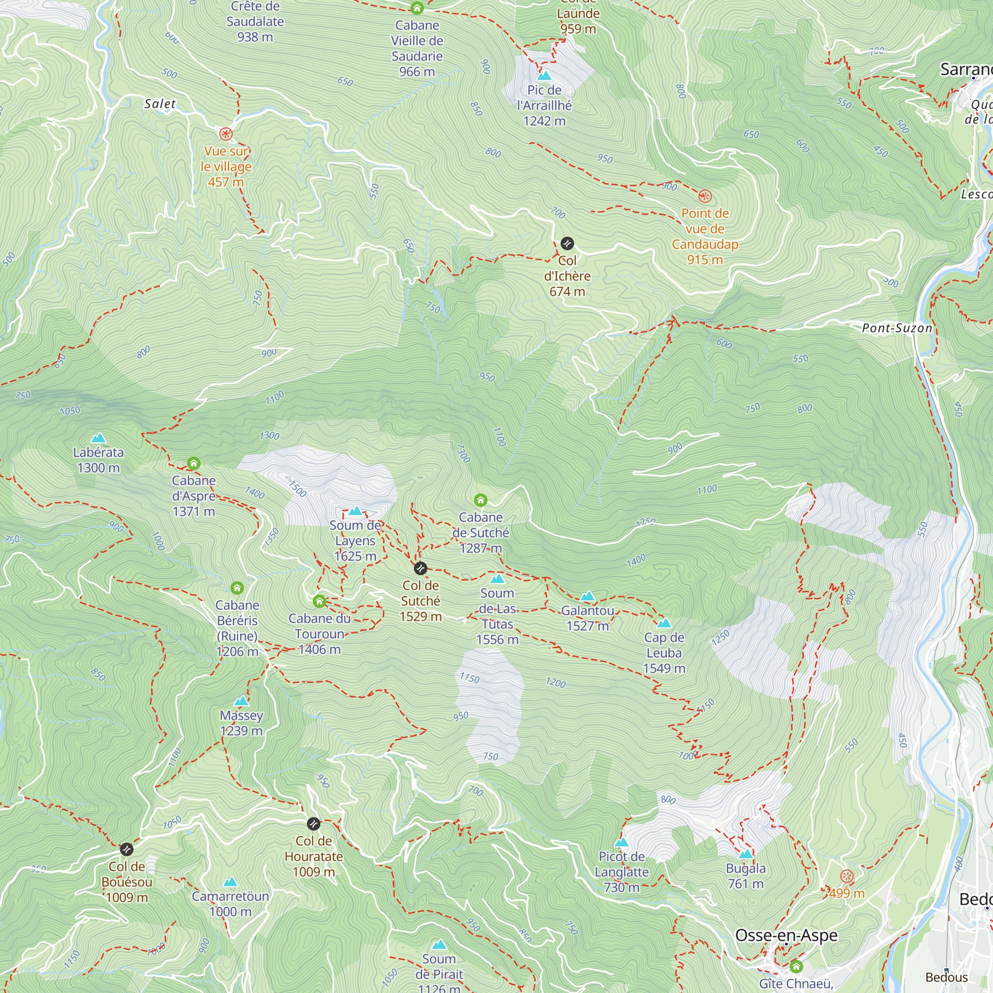 Cabane de Sutché map