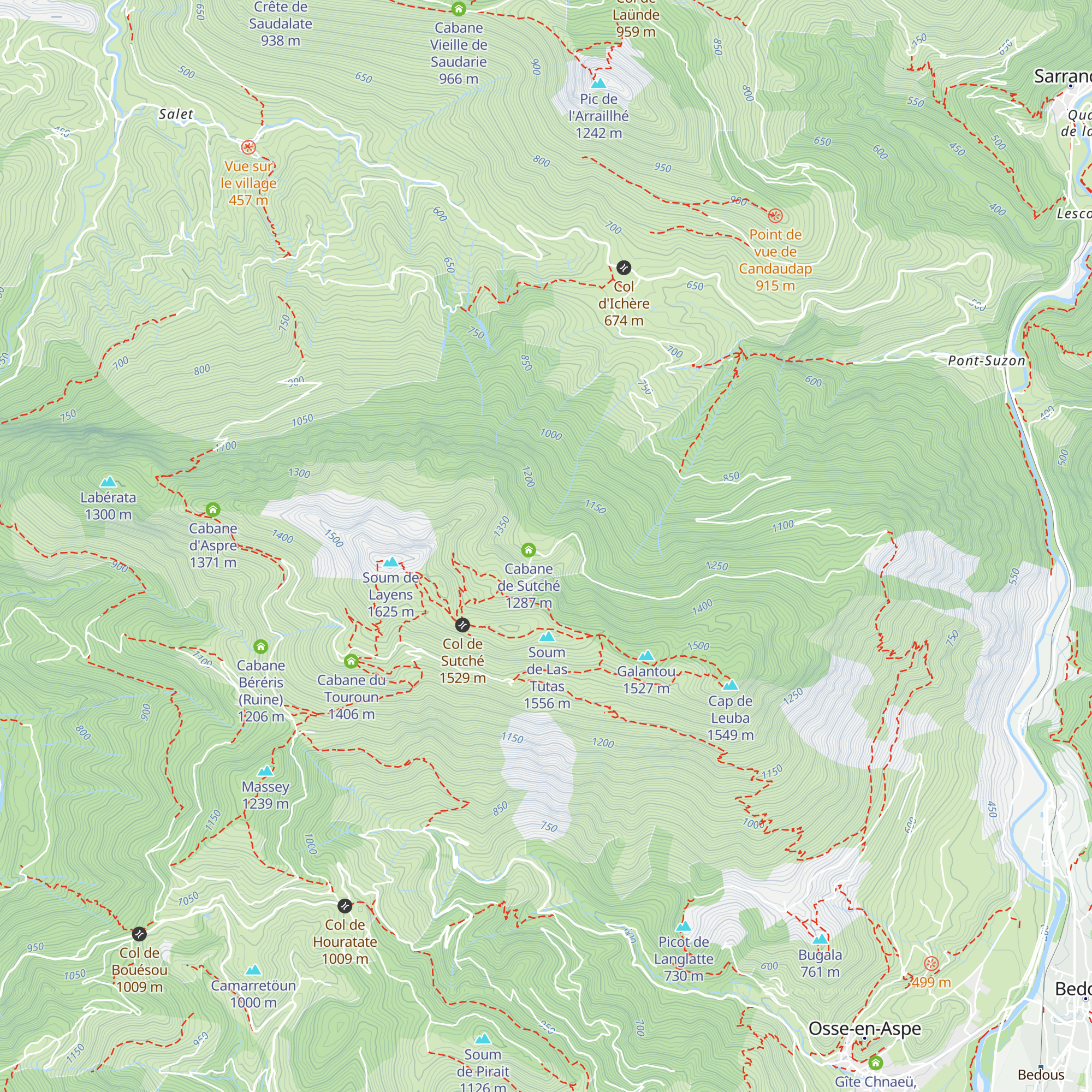 Cabane de Sutché map