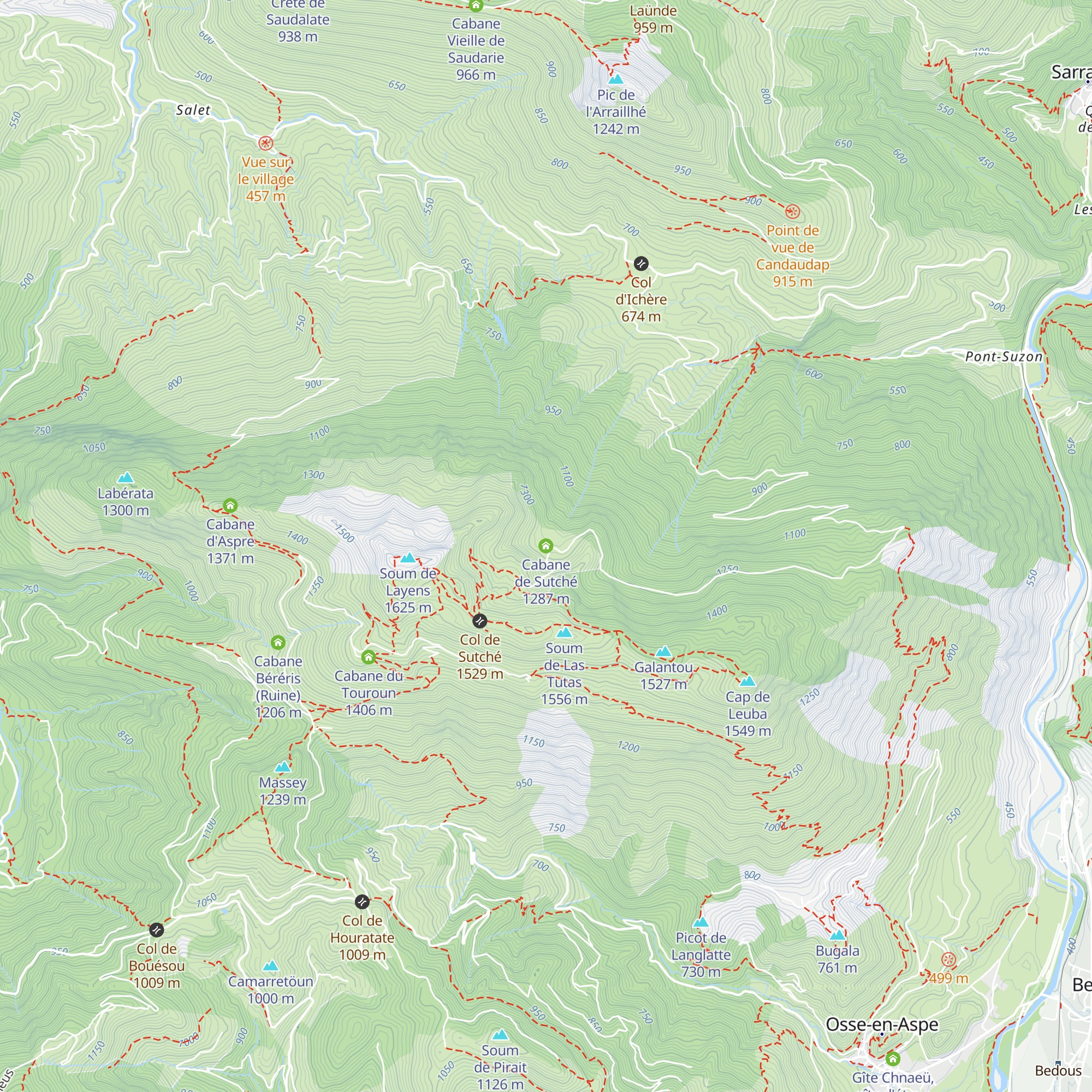 Cabane de Sutché map