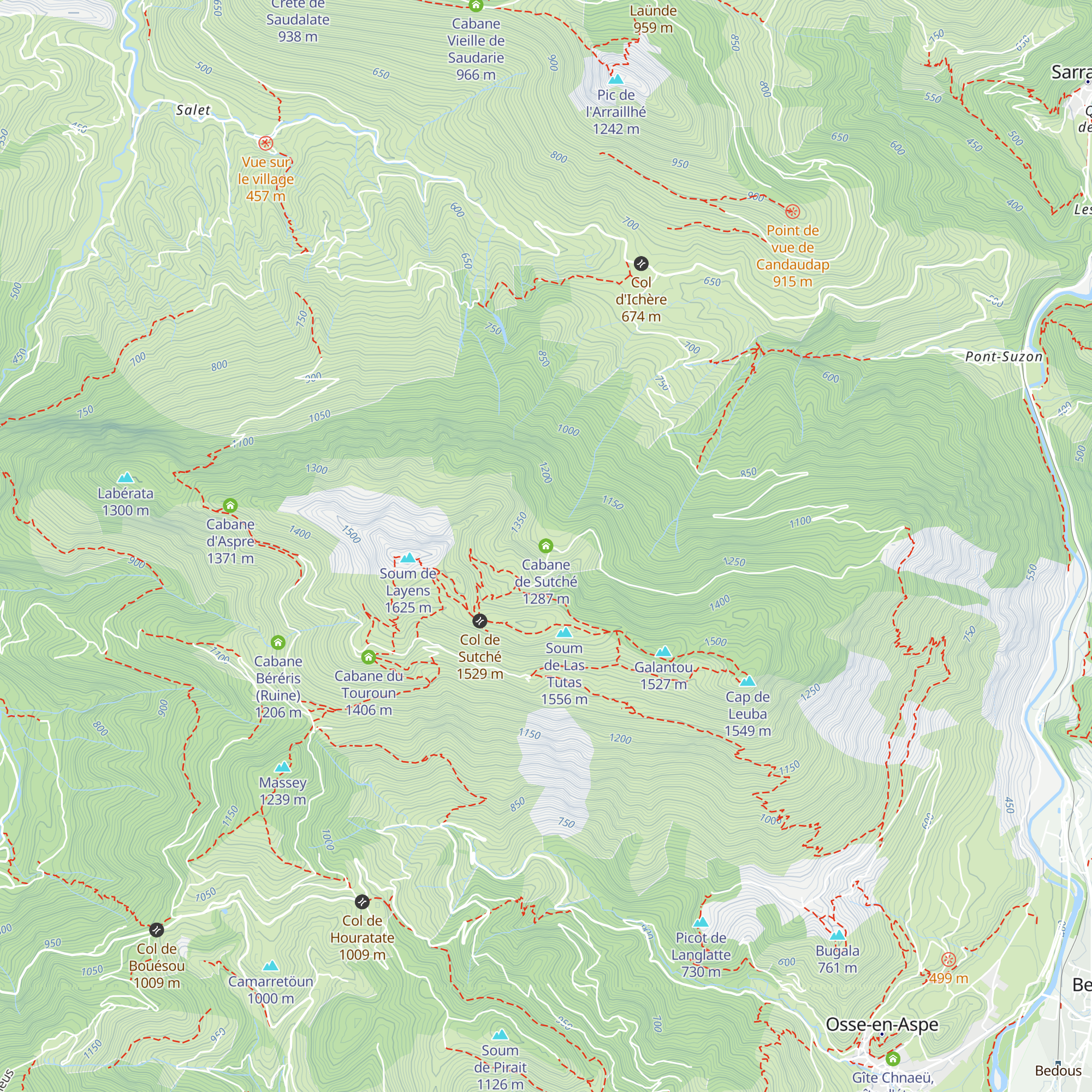 Cabane de Sutché map