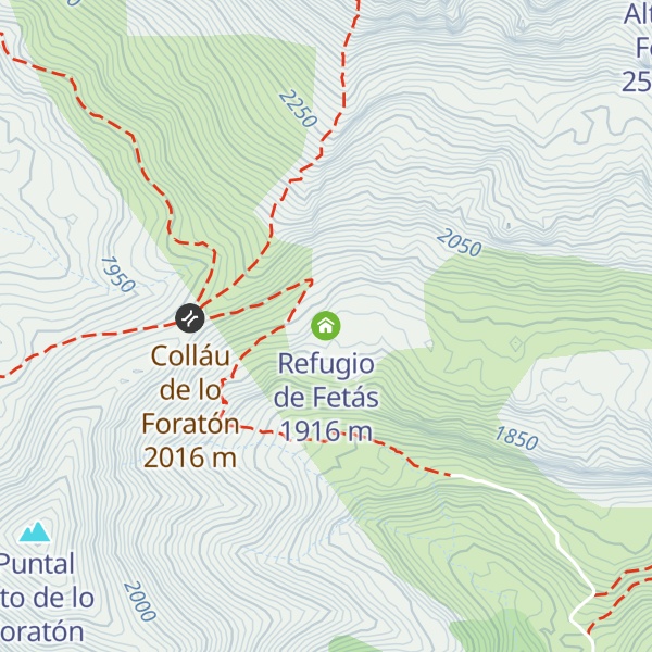 Map of Refugio de Fetás