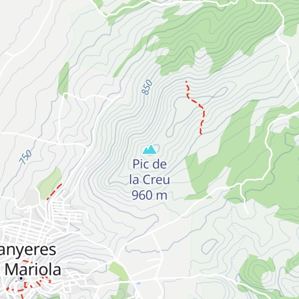 Map of Pic de la Creu