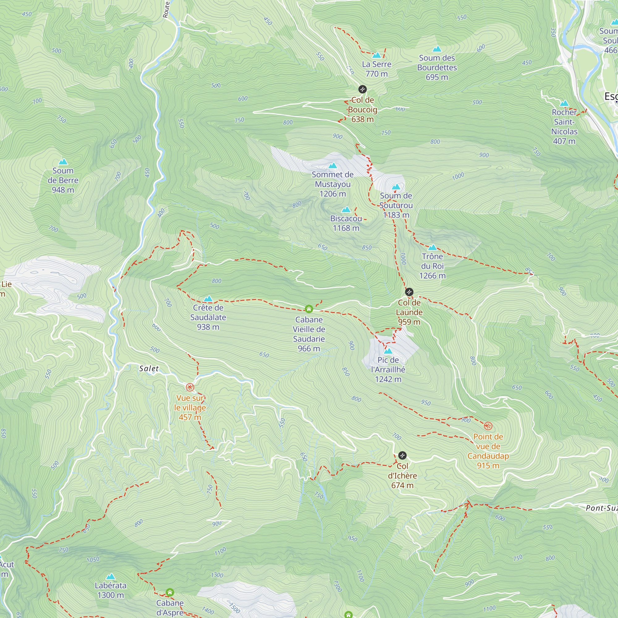 Cabane Vieille de Saudarie map
