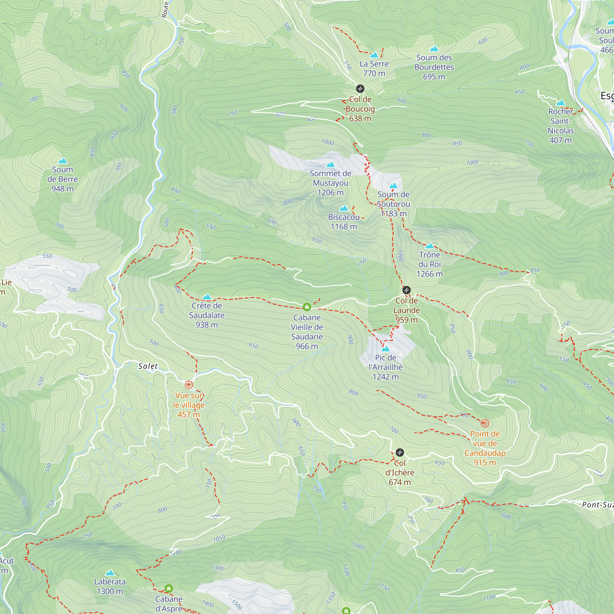 Cabane Vieille de Saudarie map