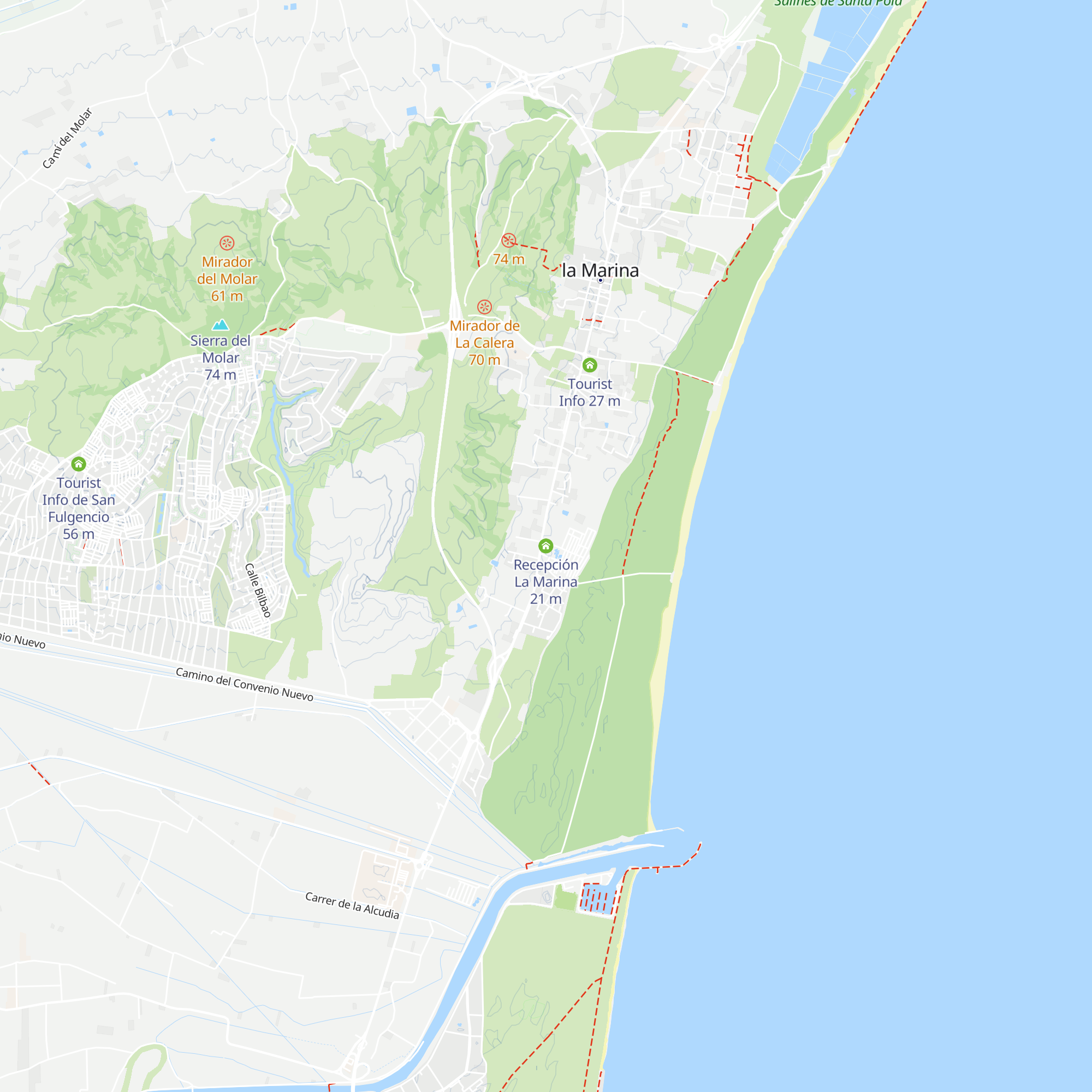 Recepción La Marina map