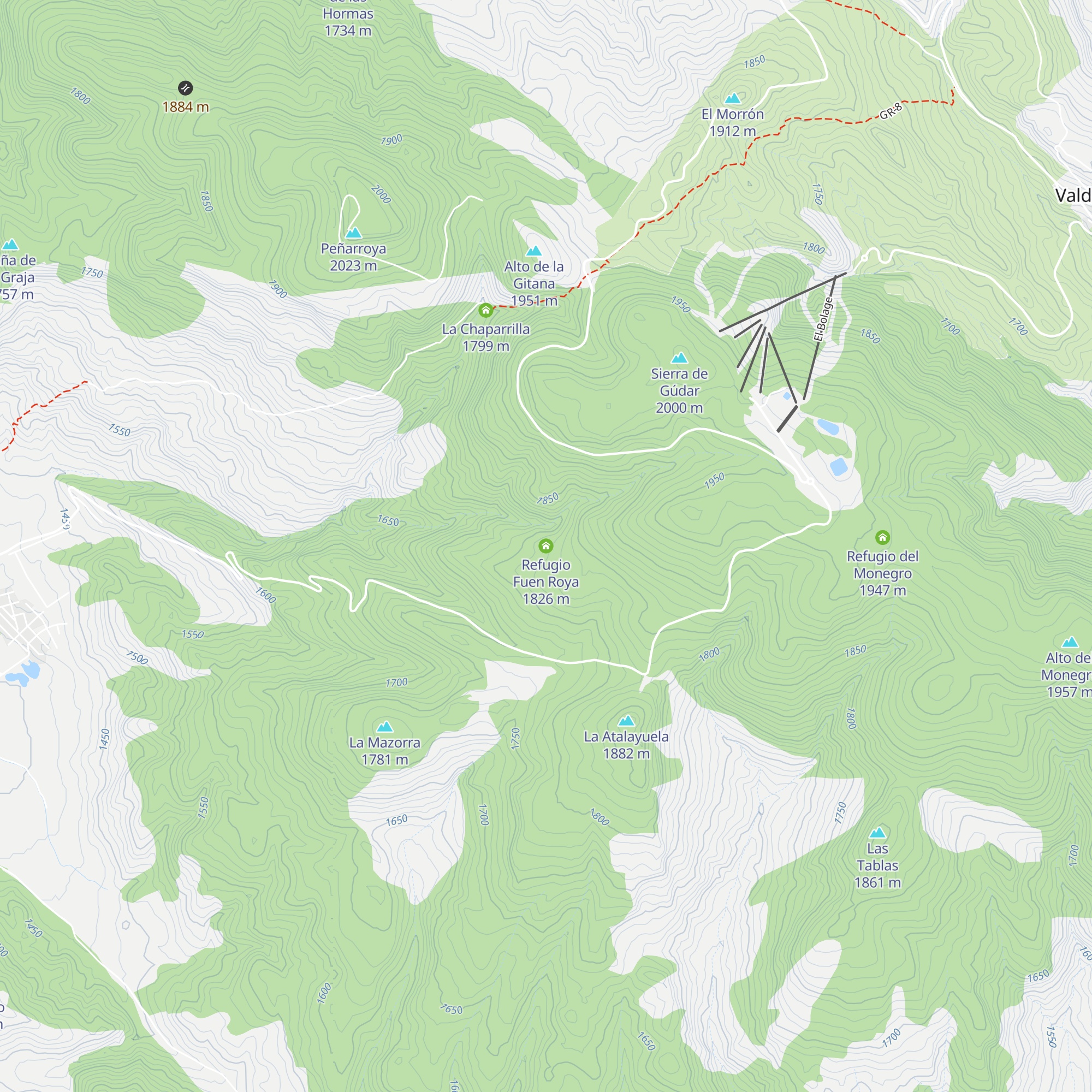 Refugio Fuen Roya map