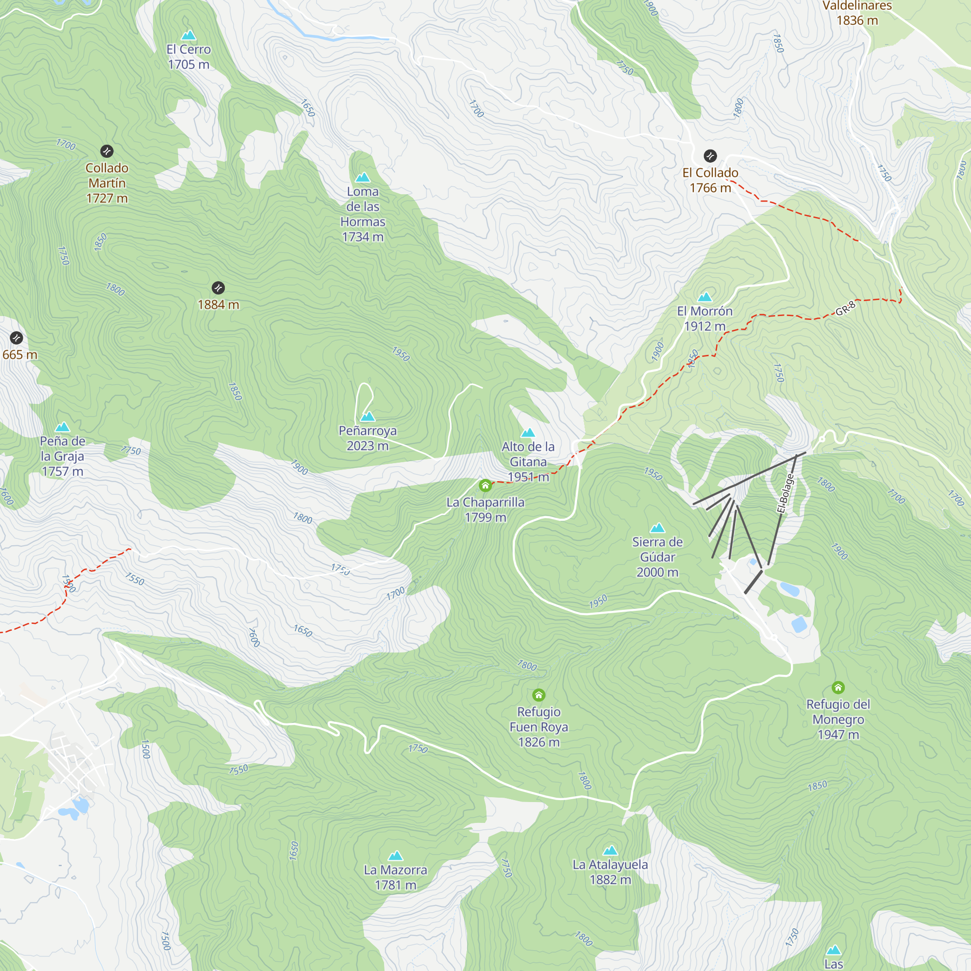 La Chaparrilla map
