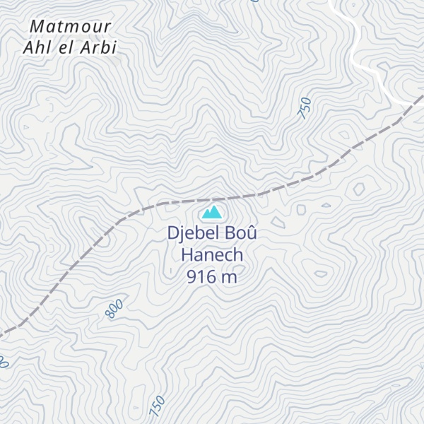 Map of Djebel Boû Hanech
