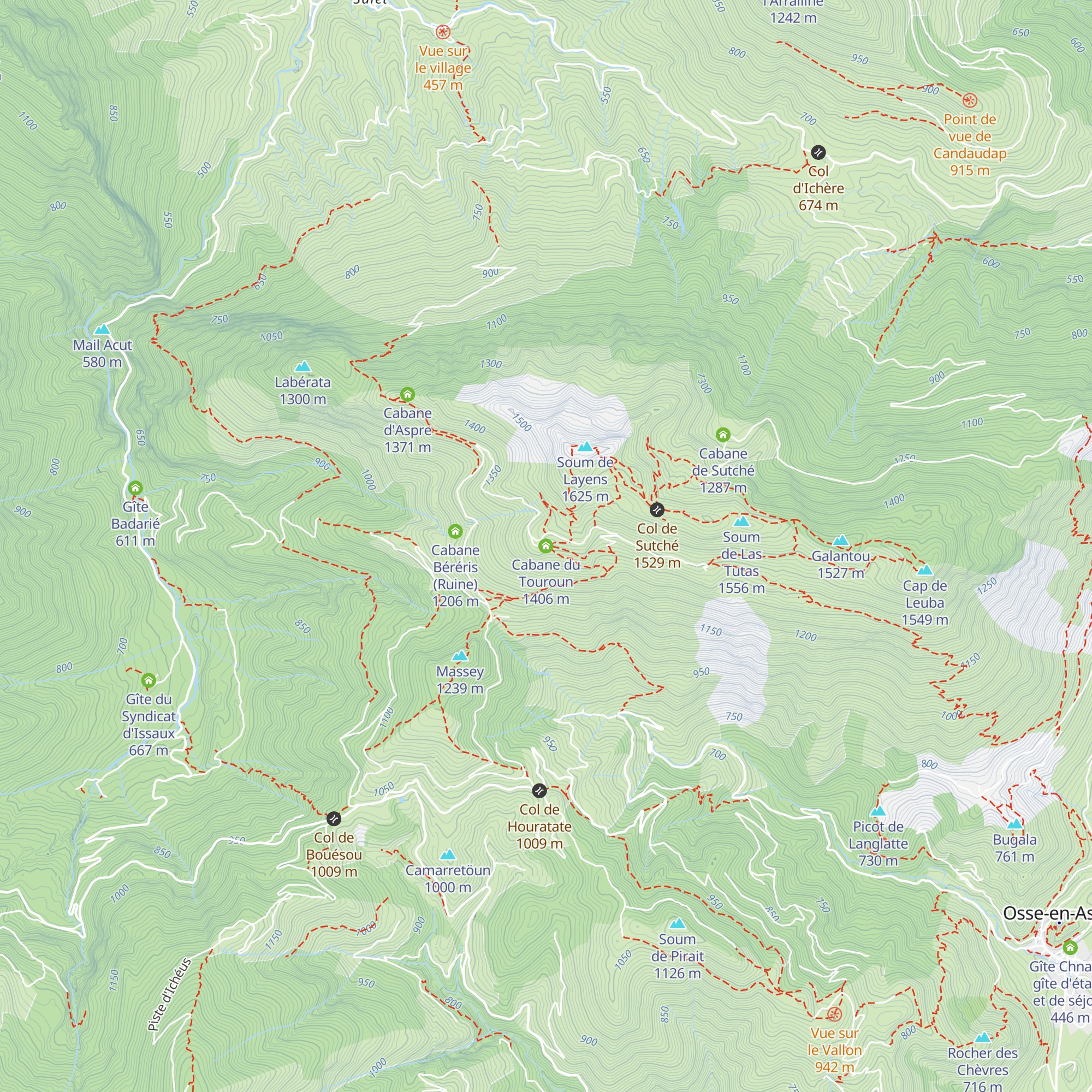 Cabane du Touroun map