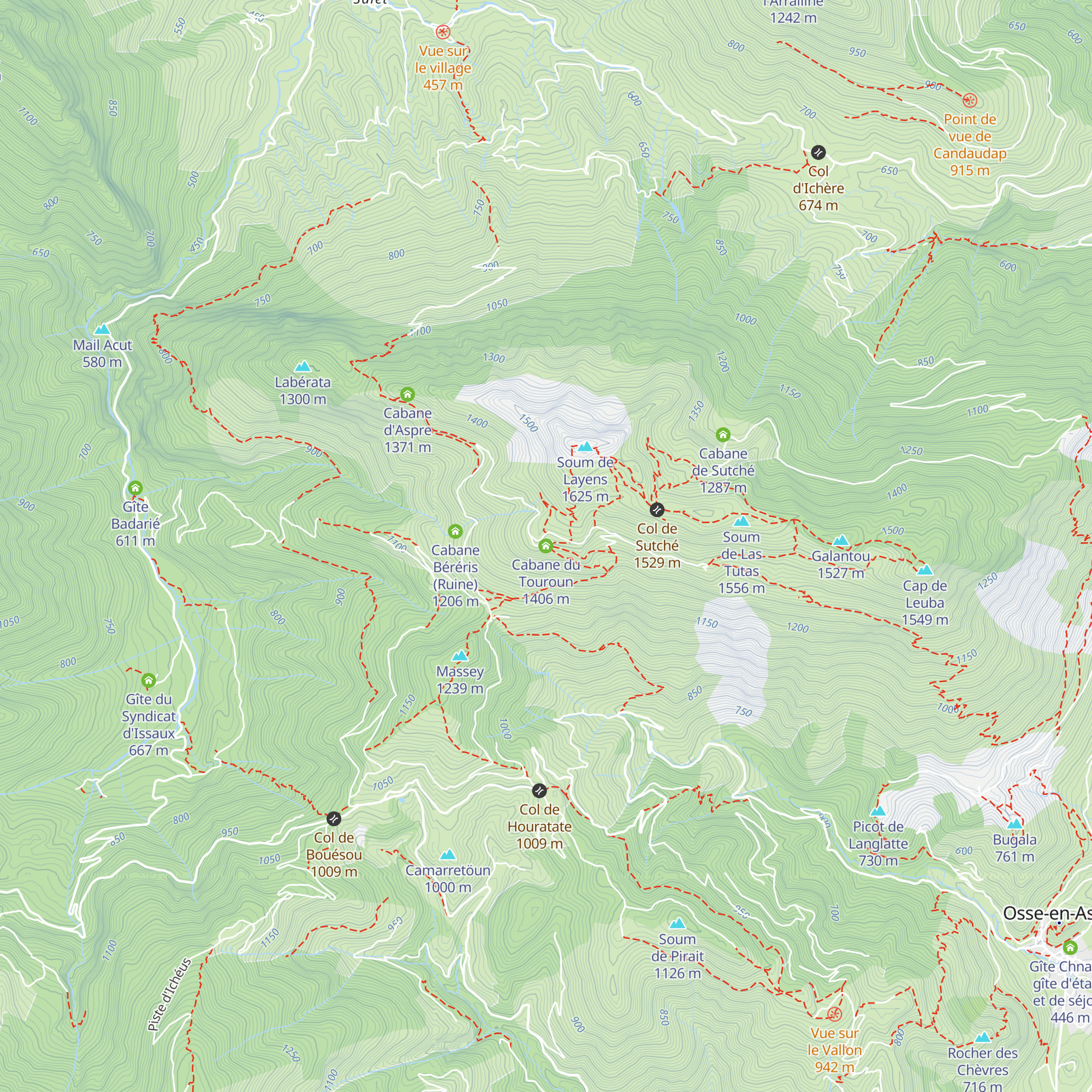 Cabane du Touroun map