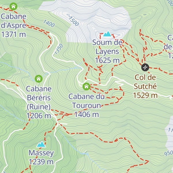 Map of Cabane du Touroun