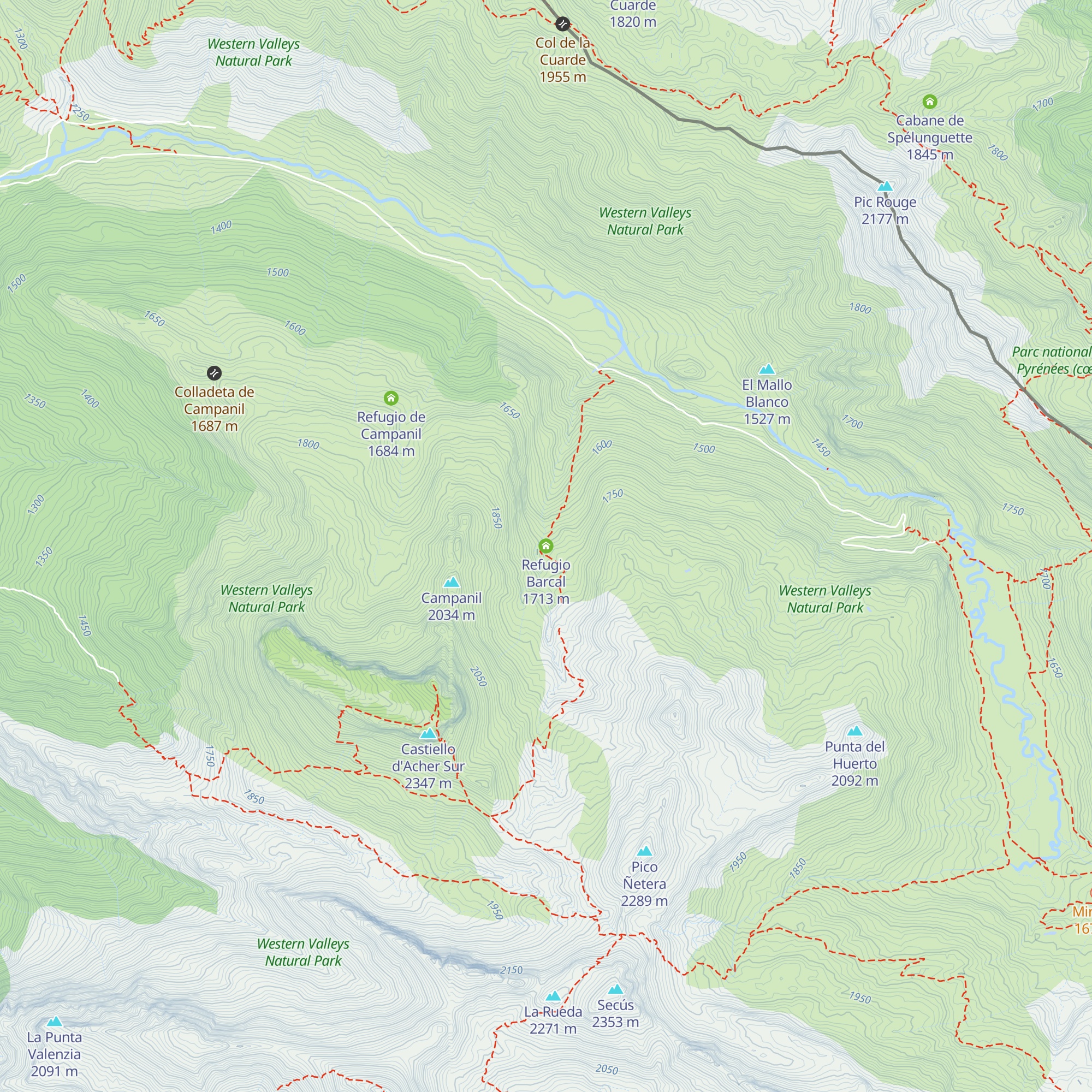 Refugio Barcal map