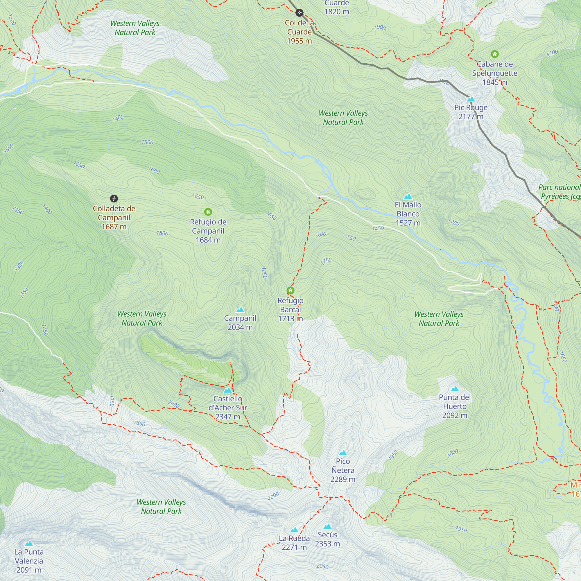 Refugio Barcal map