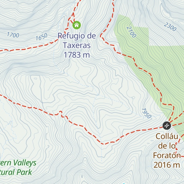 Map of Refugio de lo Foratón