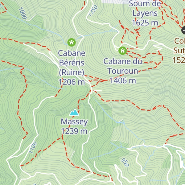 Map of Cabane de Bergout