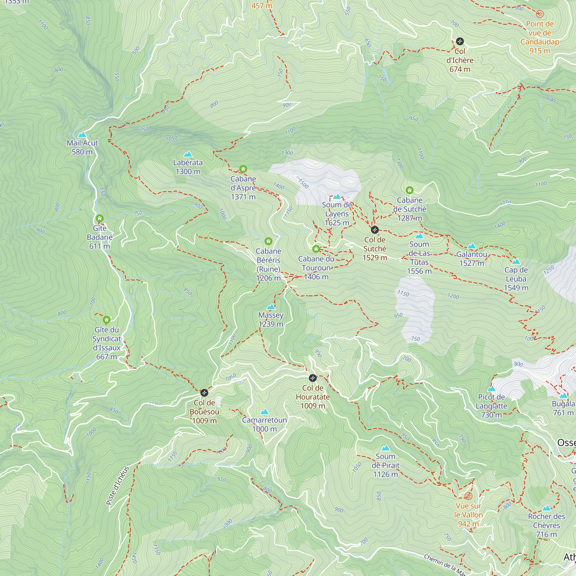 Cabane de Bergout map