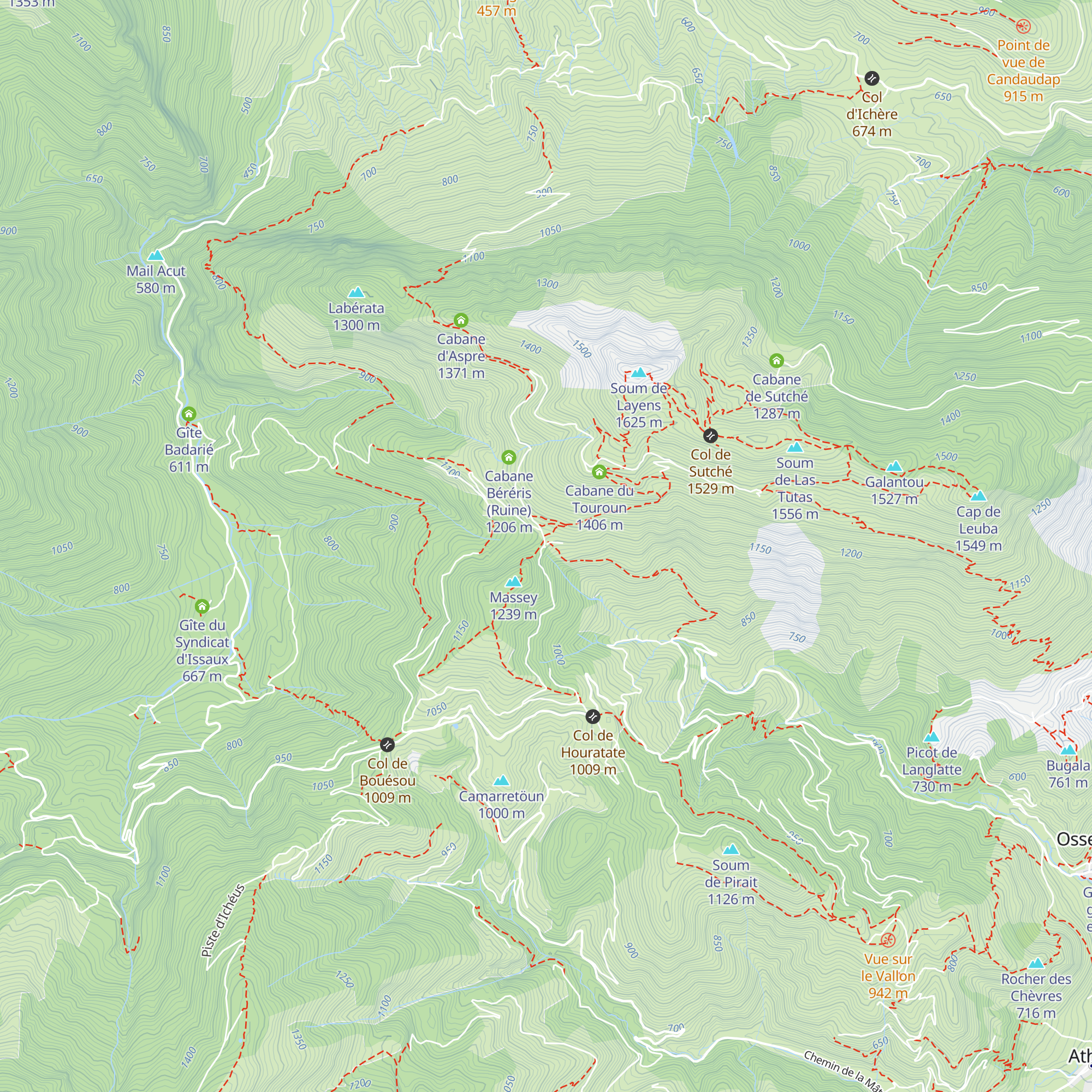 Cabane de Bergout map