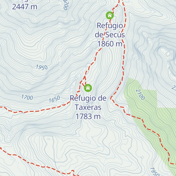 Map of Refugio de Taxeras