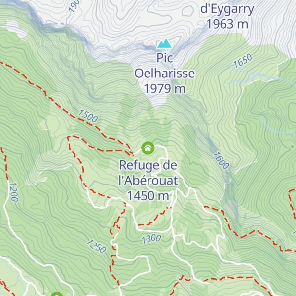 Map of Refuge de l'Abérouat