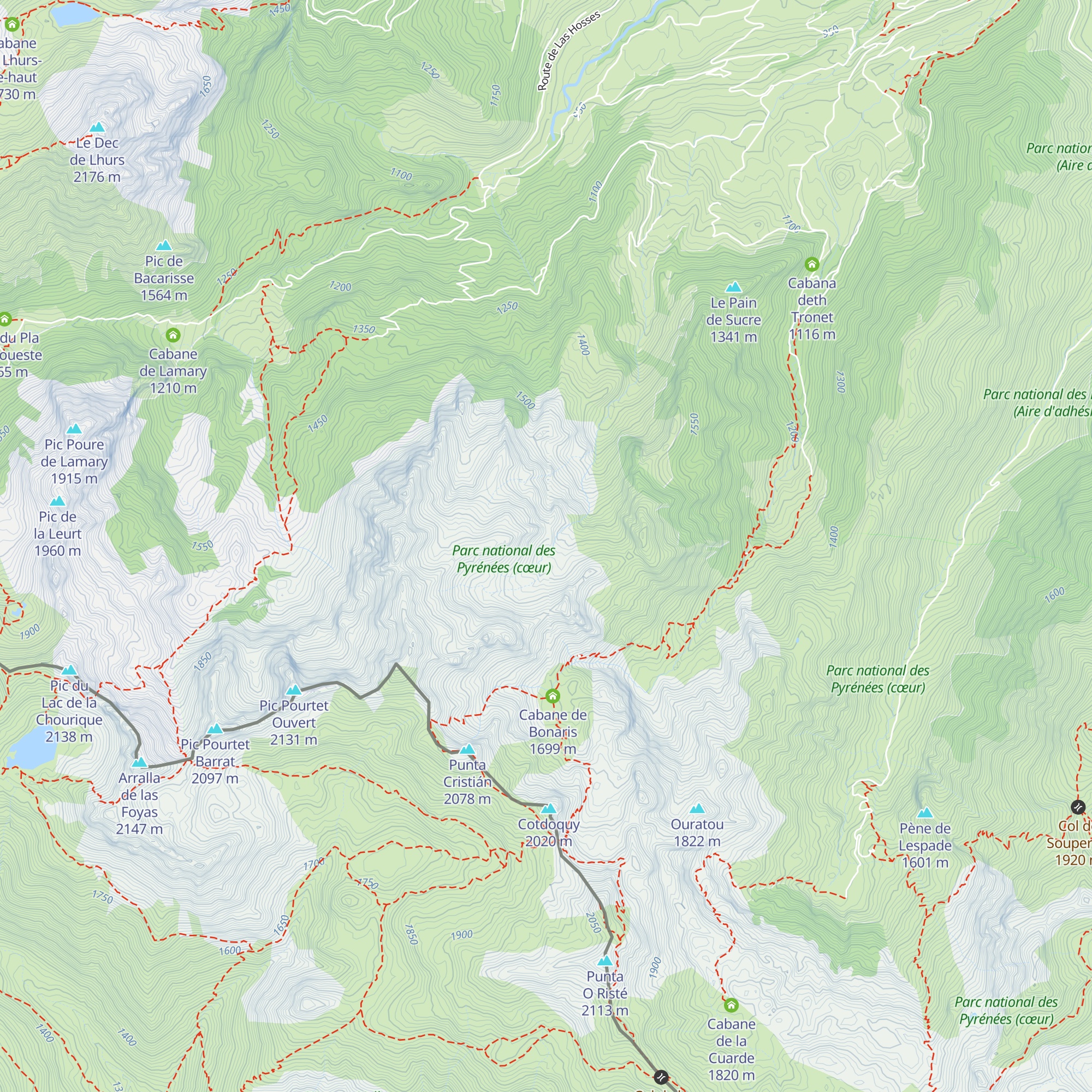 Cabane de Annes map