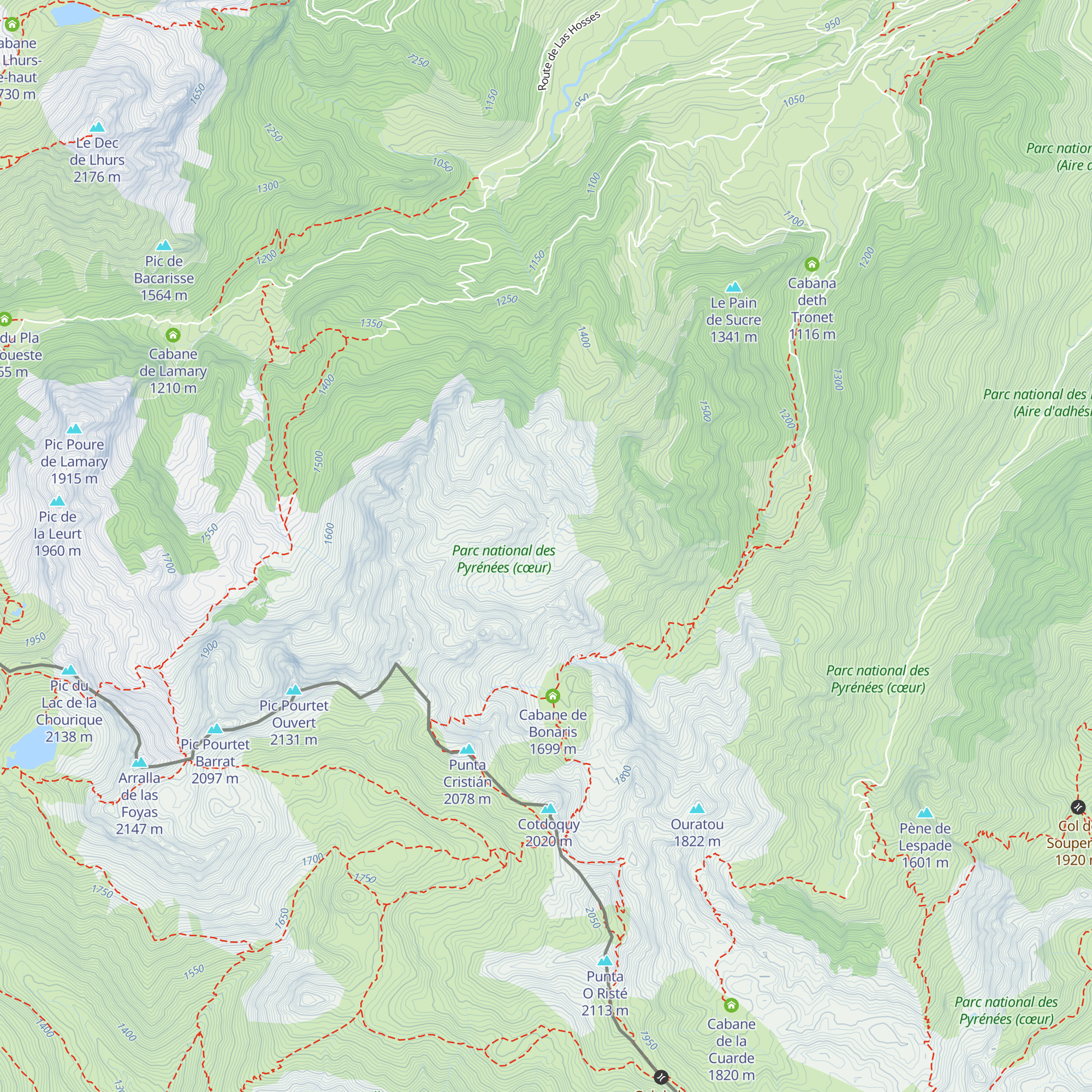 Cabane de Annes map
