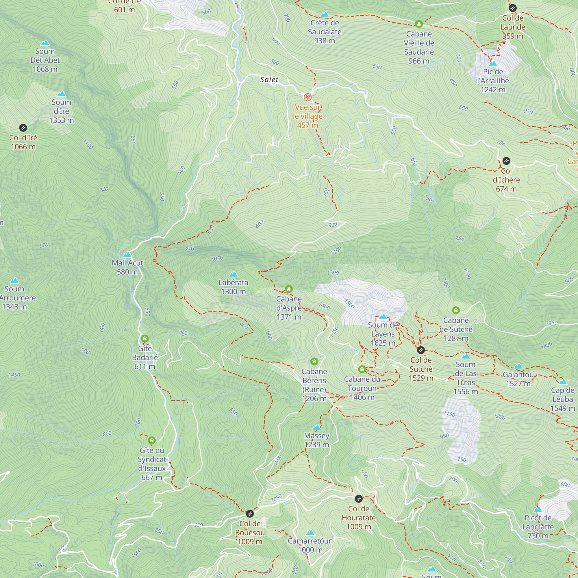 Cabane d'Aspre map