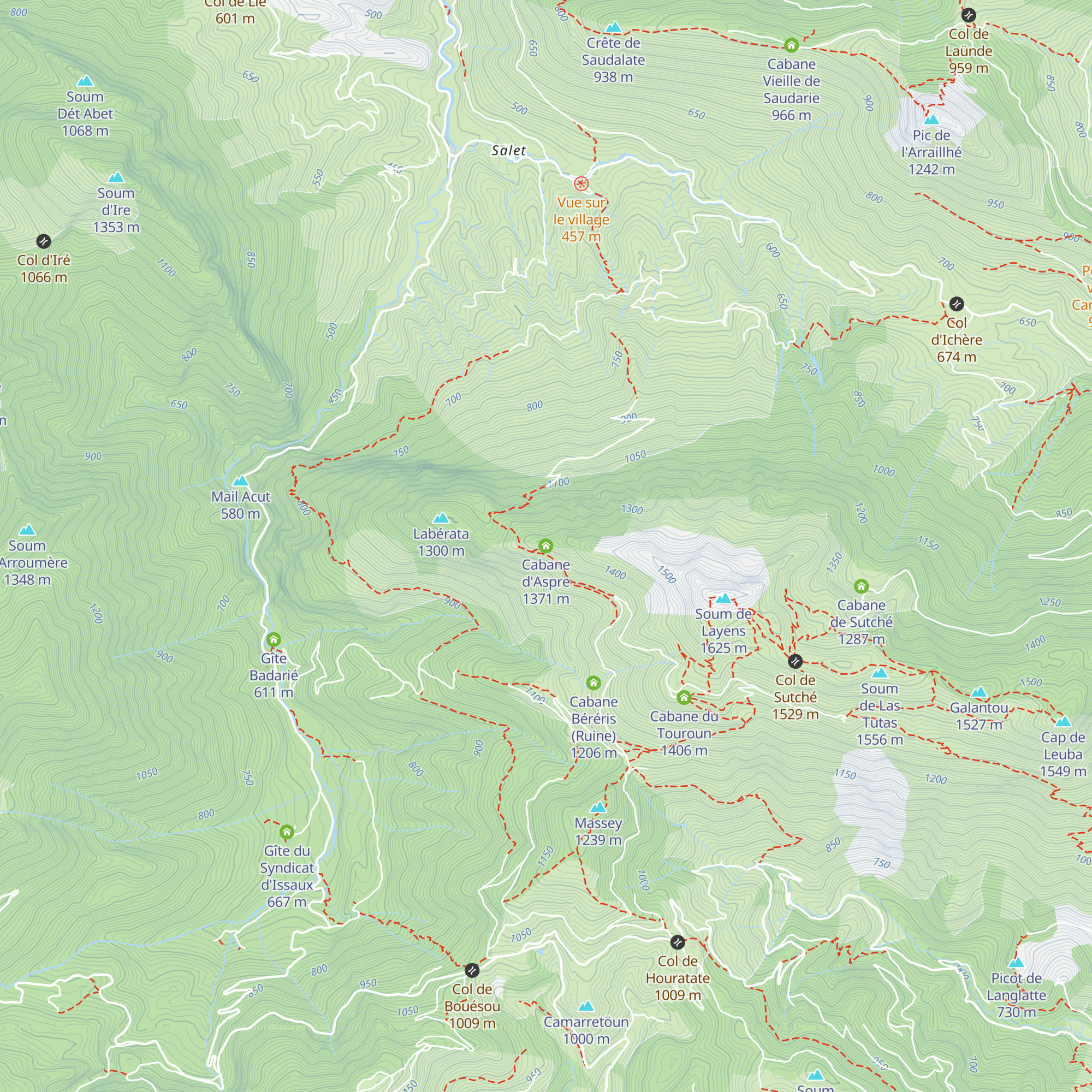 Cabane d'Aspre map