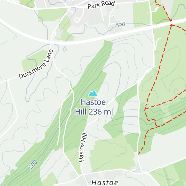 Map of Hastoe Hill