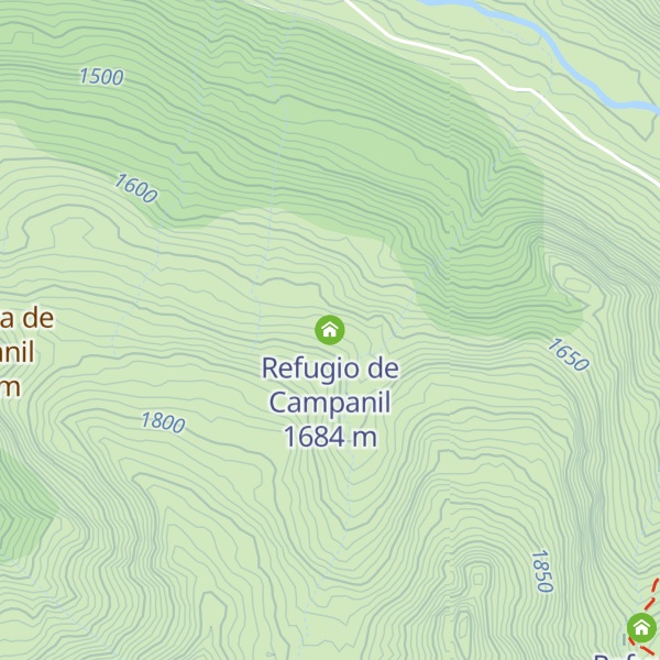 Map of Refugio de Campanil