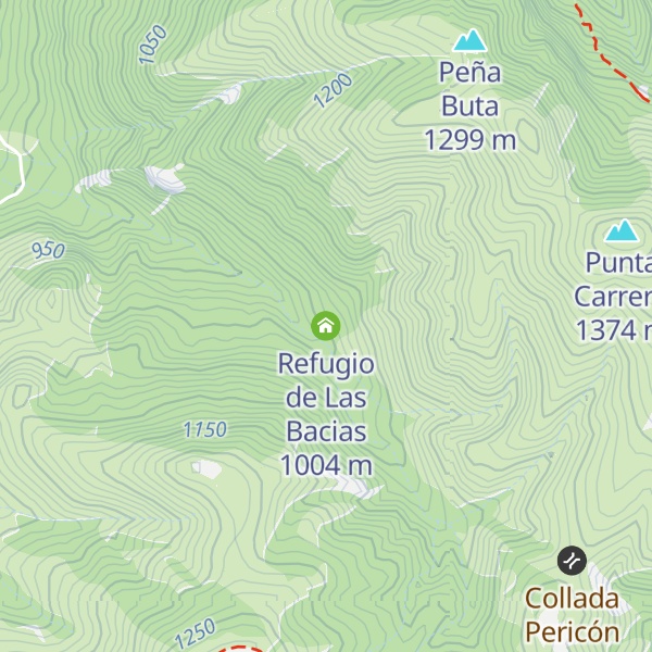 Map of Refugio de Las Bacias
