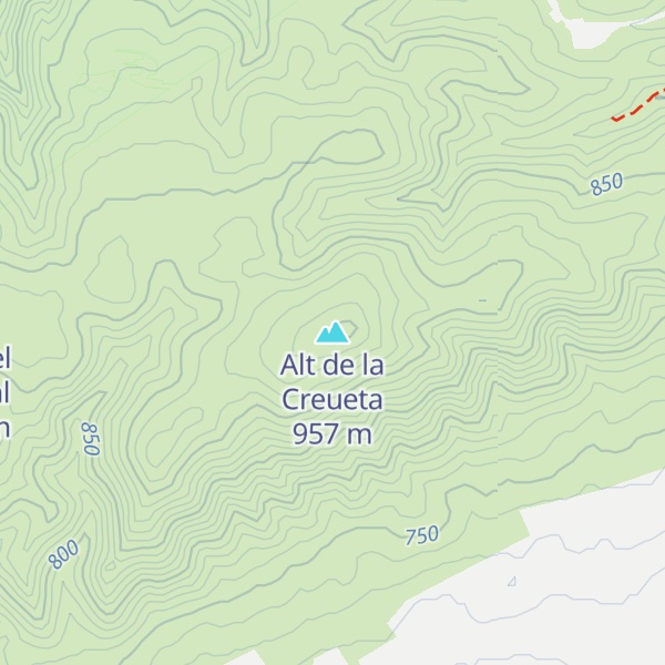 Map of Alt de la Creueta