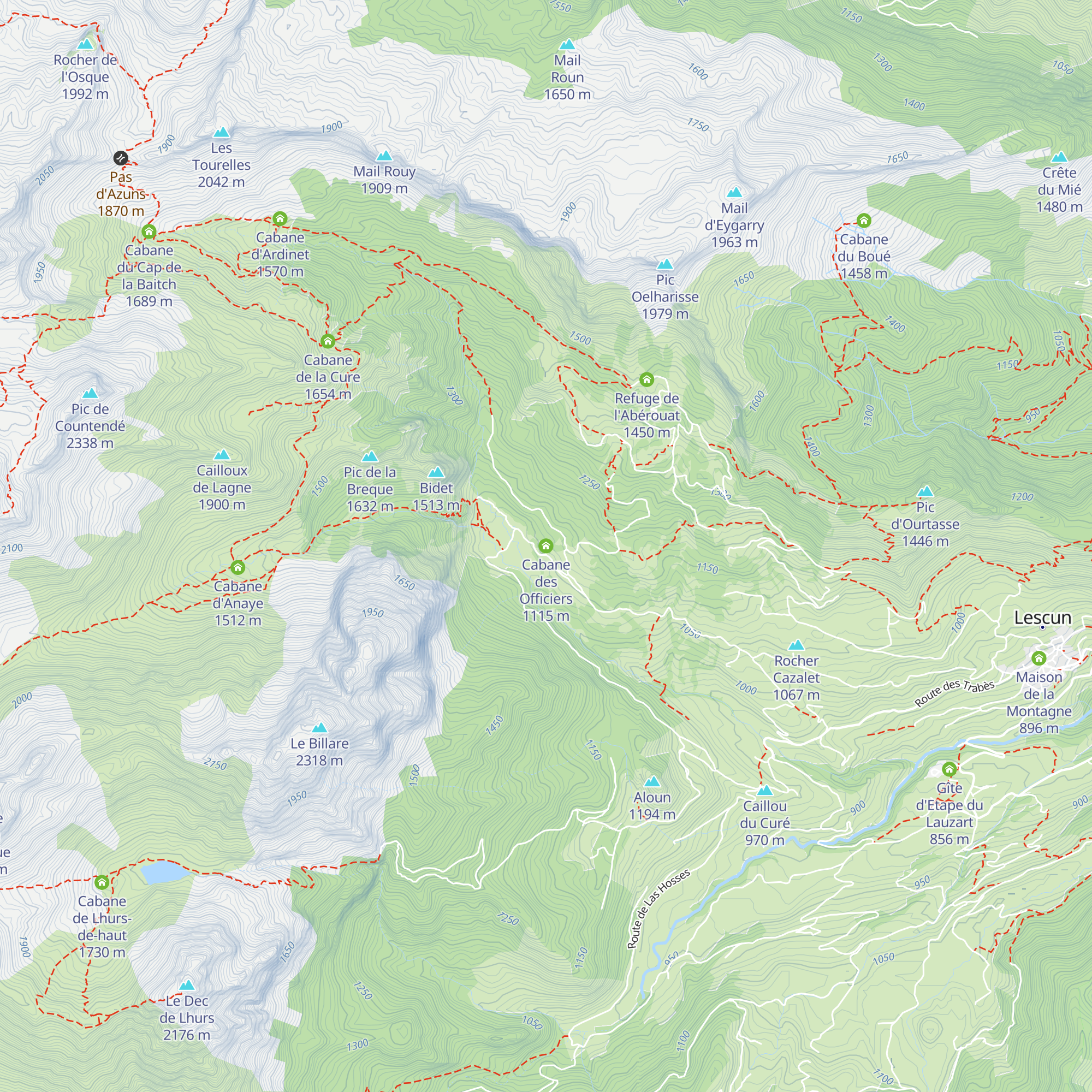Cabane des Officiers map