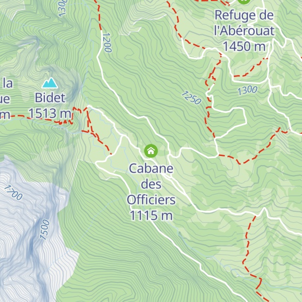 Map of Cabane des Officiers