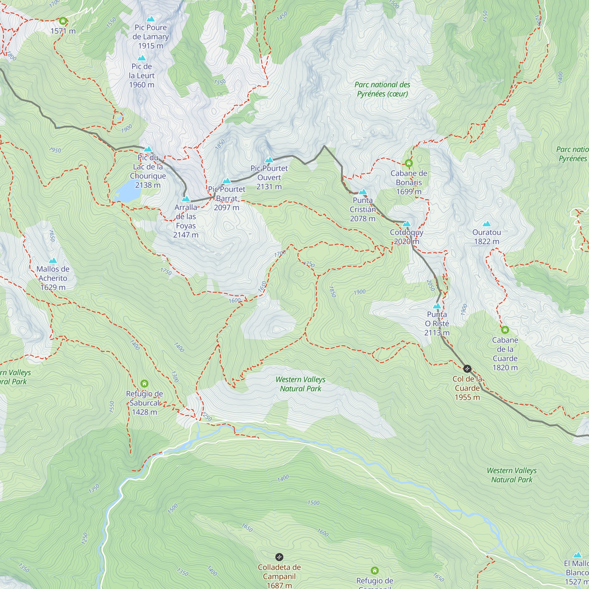 Refugio metálico map
