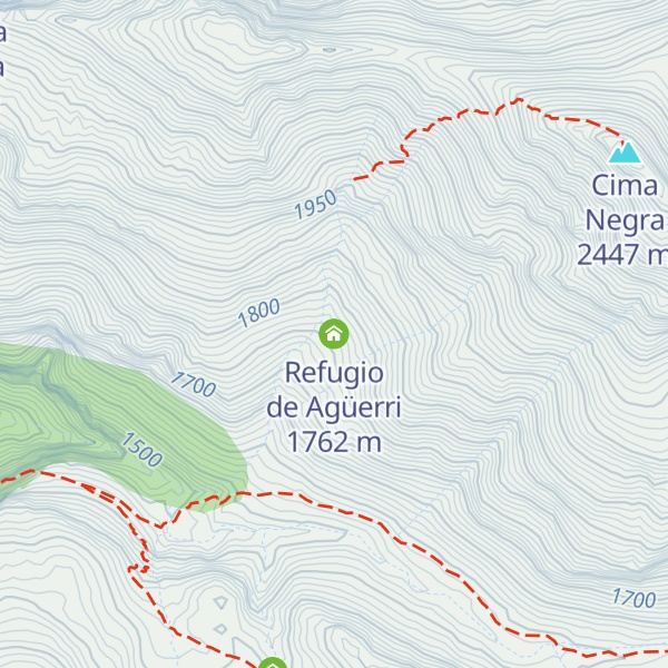 Map of Refugio de Agüerri