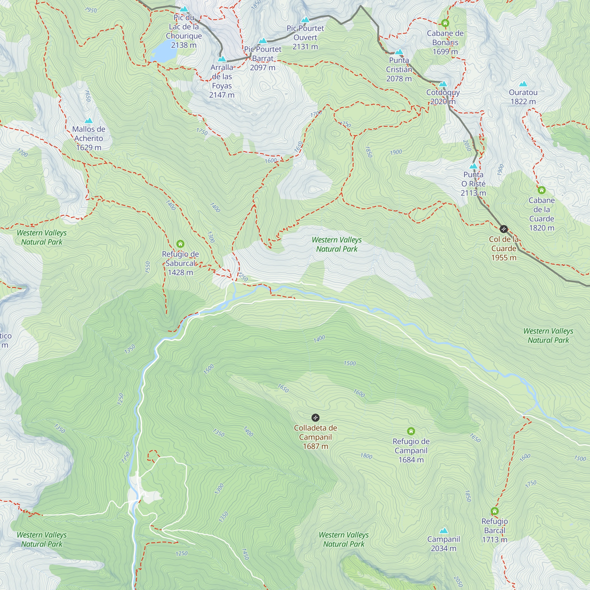 Refugio Guarrinza map