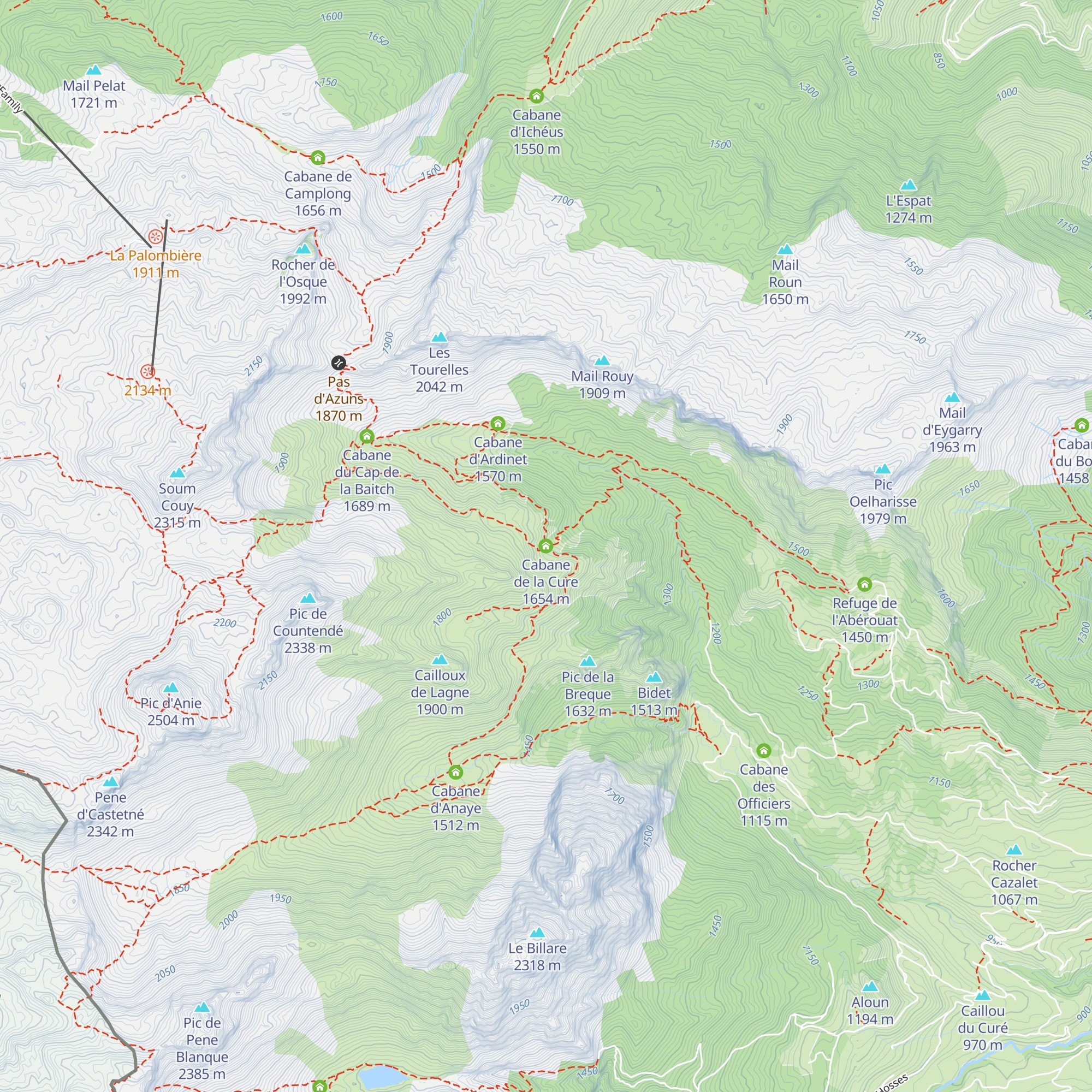 Cabane de la Cure map