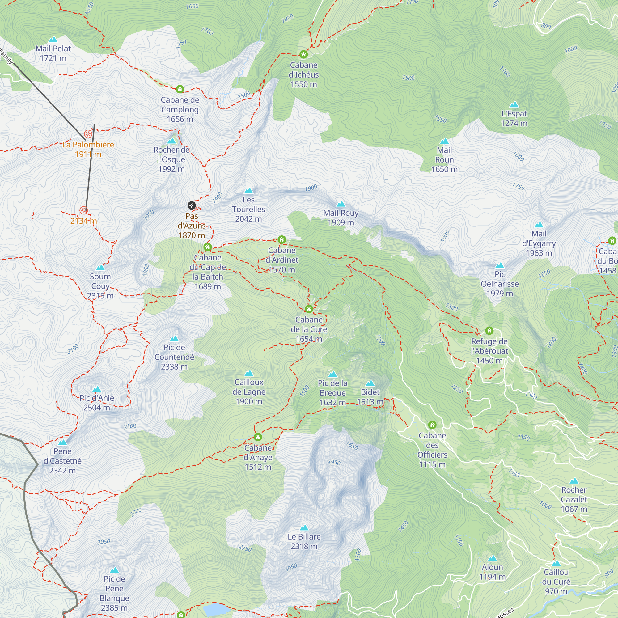 Cabane de la Cure map