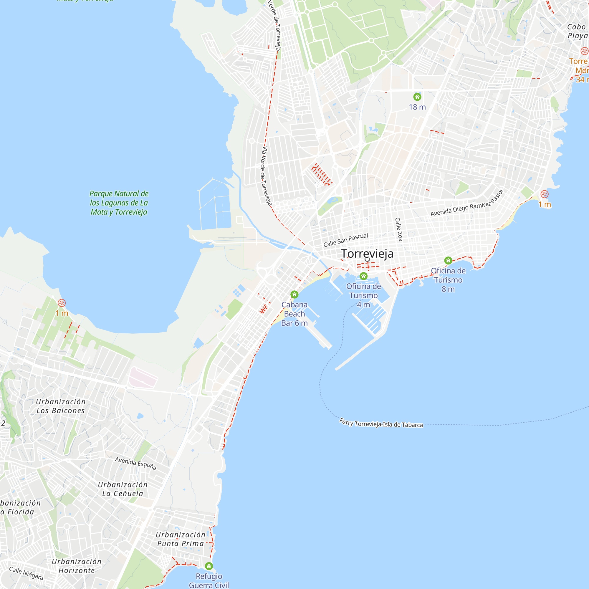 Cabana Beach Bar map