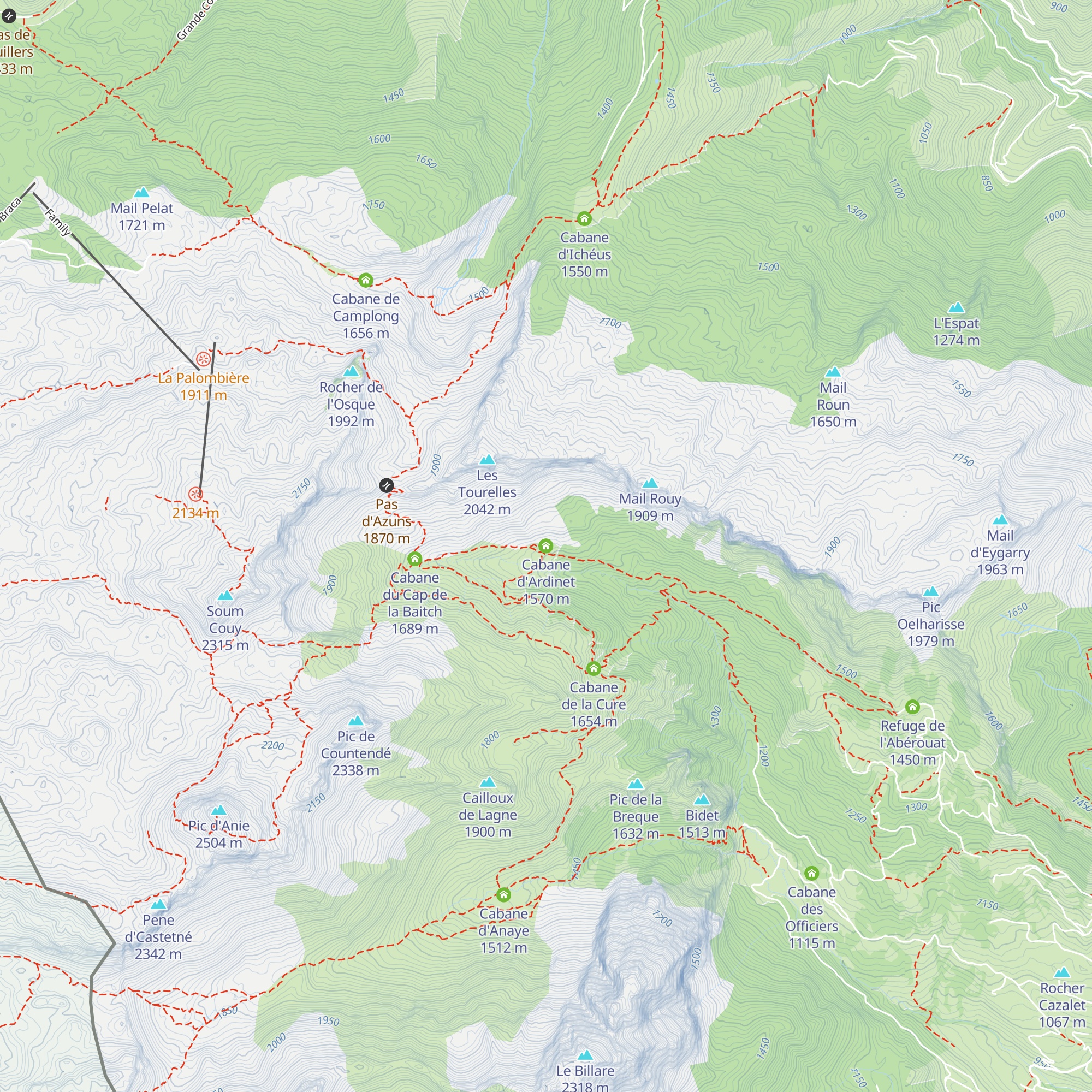Cabane d'Ardinet map